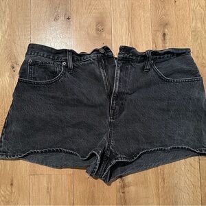 Madewell Black Jean Shorts